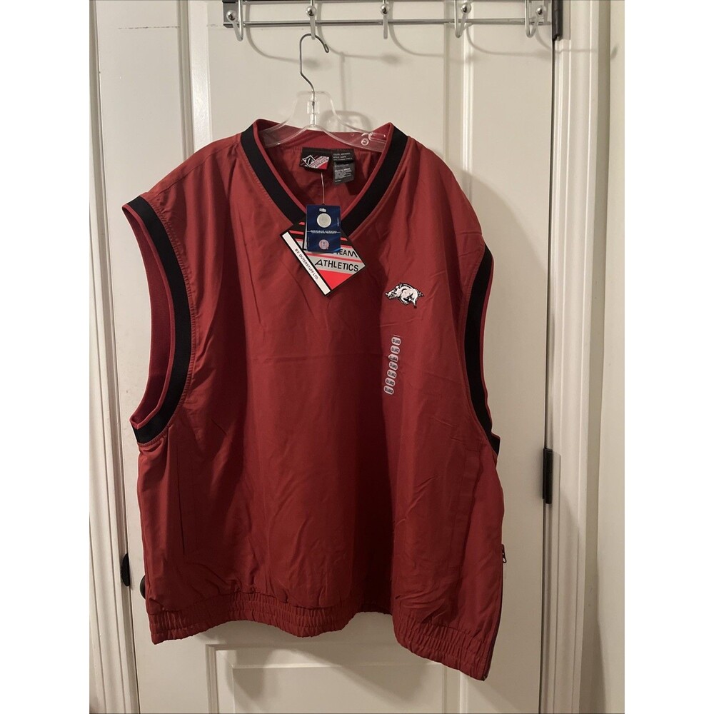 Arkansas Razorbacks Windbreaker Vest Sleeveless Pullover Official